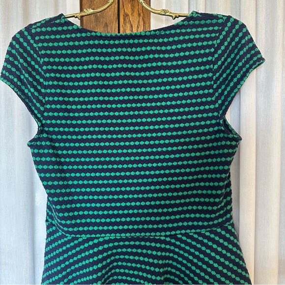 Anthropologie Postmark Blue Green Peplum Top - Picture 4 of 8